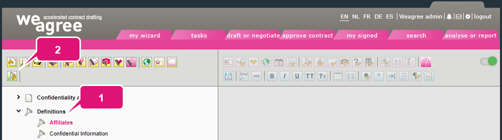 Defined terms and definitions in Weagree kb contract lifecycle management ca defined terms and definitions 10 definitions