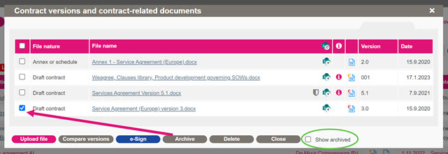 Weagree SharePoint integration plugin 05 archiving SharePoint integration