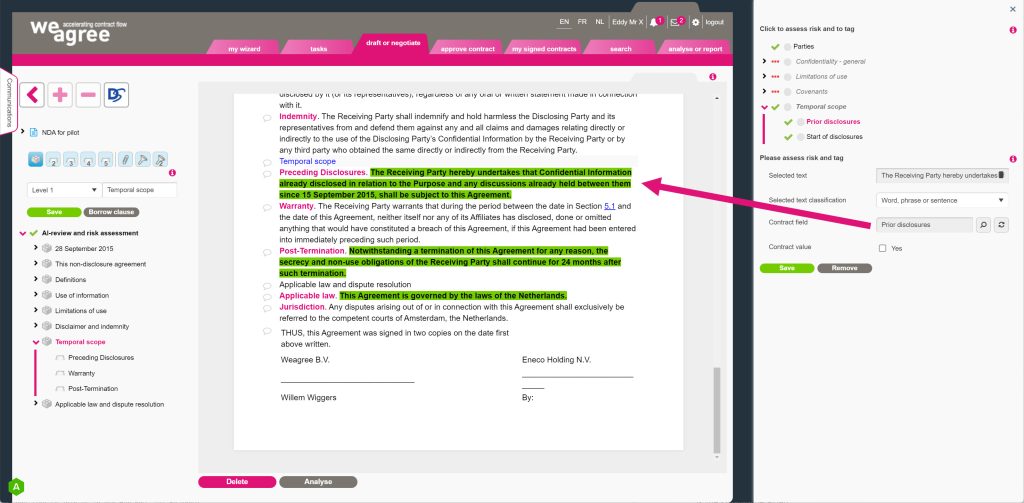 AI automated NDA review 1 implementing ai
