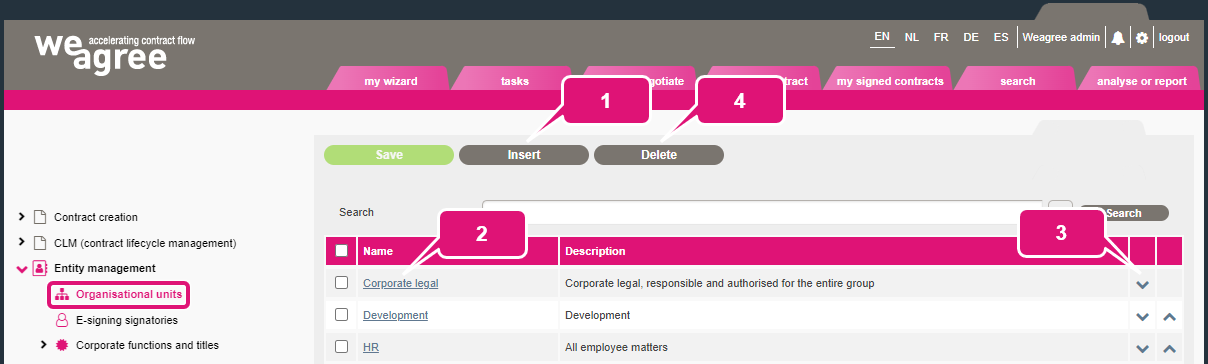 Configuring organisational units kb contract lifecycle management entity management organisational units 1 organisational units