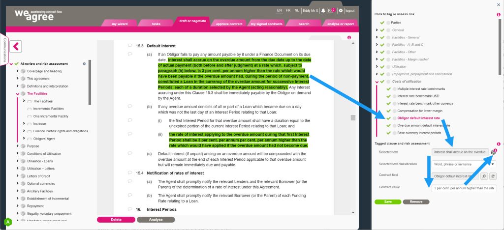 AI review LMA highlight fields 02 AI created contract summaries