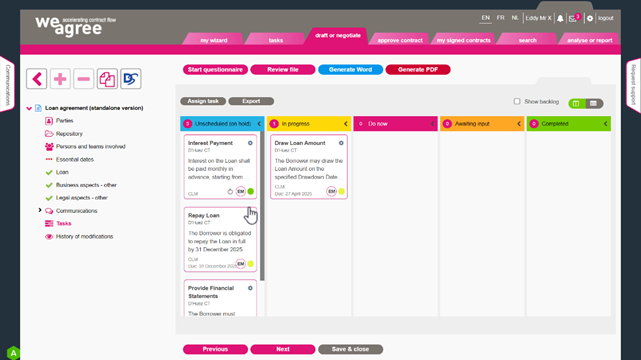 AI tasks extraction 04 Kanban Weagree copilot