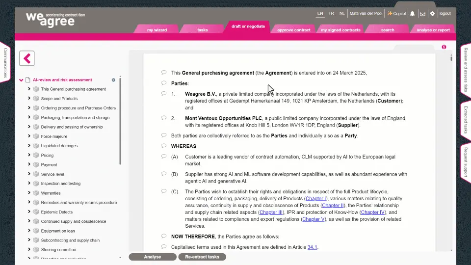 AI-Summarise a contract or a clause
