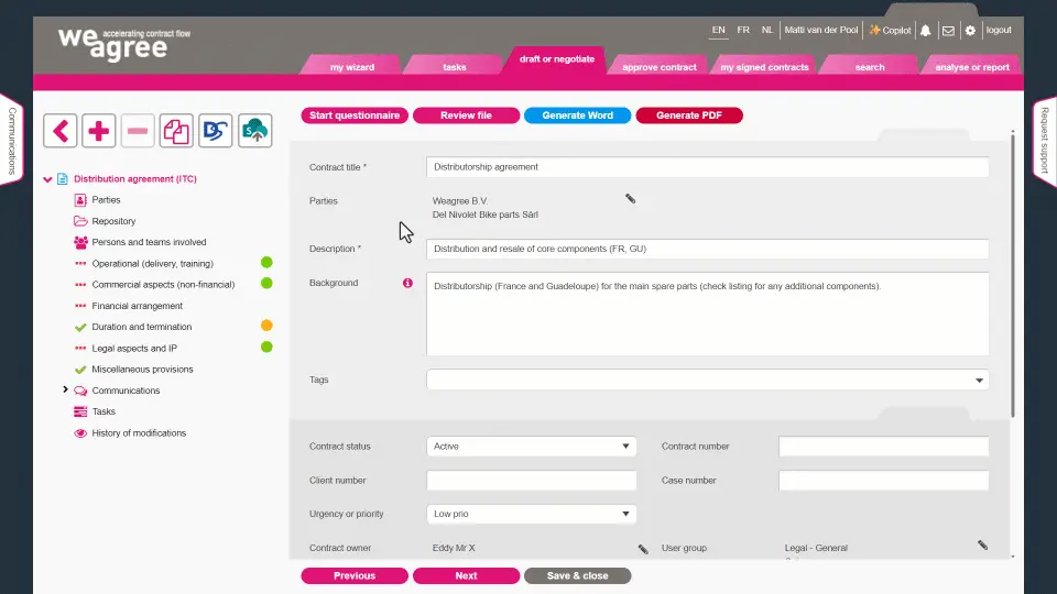AI CLM data validation and risk assessment viewer