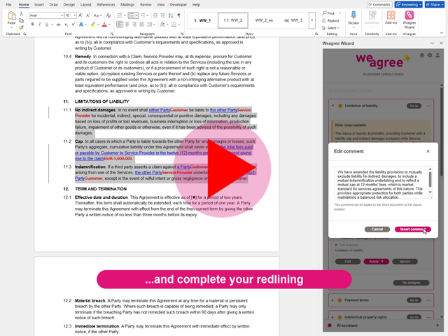 Weagree AI contract review AI playbooks VID 01 640 AI contract playbooks