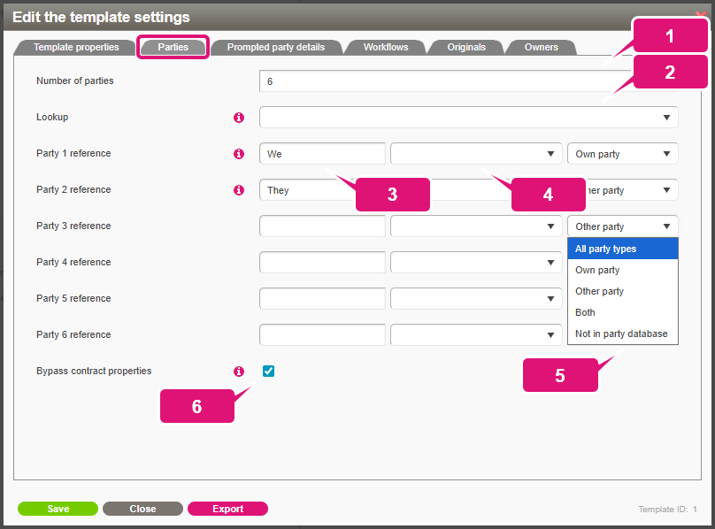 kb contract lifecycle management ca configure template settings 4 1 template settings