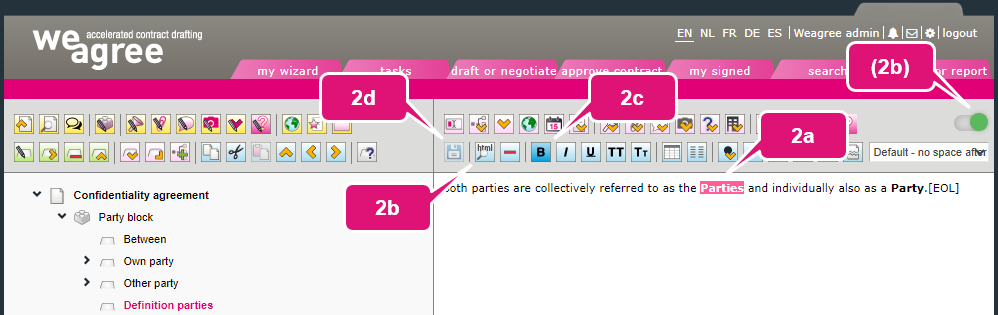 kb contract lifecycle management ca text variables 3 text and variables