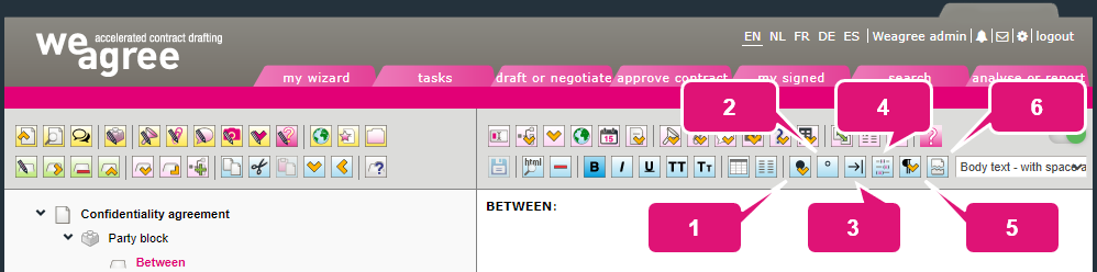kb contract lifecycle management ca text variables 4 text and variables